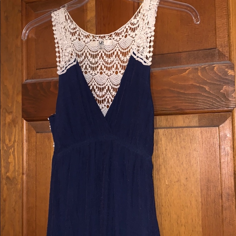 Maxi dress navy with lace by Ya
